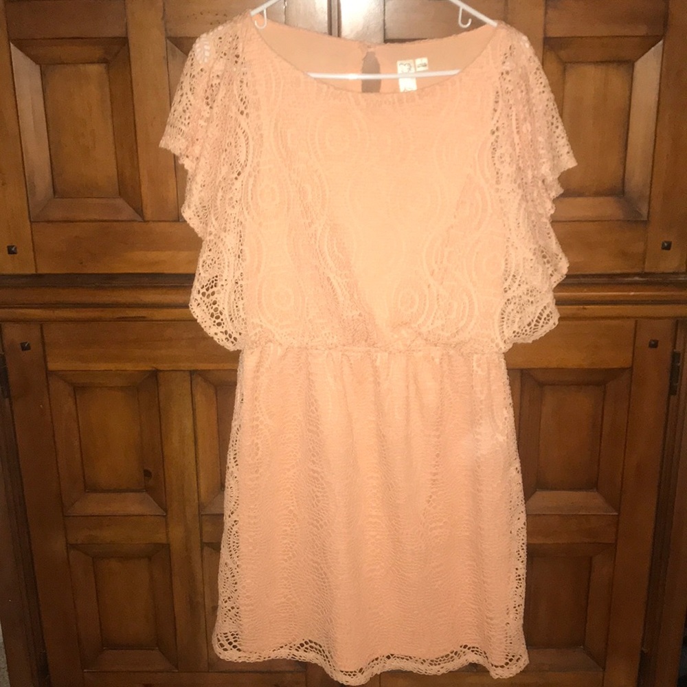 Crochet peach dress